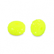 Resin kralen rondellen 12mm Neon yellow