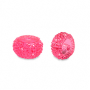 Resin kralen rondellen 8mm Pink