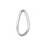 Roestvrij stalen (RVS) stainless steel onderdelen tussenstuk ovaal Silver