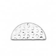 Roestvrij stalen (RVS) Stainless steel bedels / tussenstuk half rond Silver