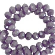 Top Facet kralen 6x4 mm disc African purple-pearl shine coating