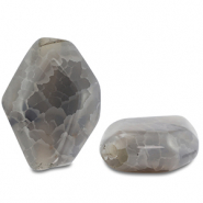 Natuursteen kralen chalcedoon irregular Grey