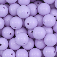 16 mm DQ acryl kralen Pastel lilac