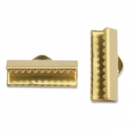 Roestvrij stalen (RVS) stainless steel onderdelen lintklem 16mm Gold