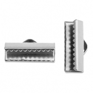 Roestvrij stalen (RVS) stainless steel onderdelen lintklem 16mm Silver