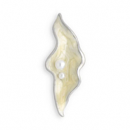 Broches oester Silver-light beige-white