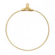 Roestvrij stalen (RVS) Stainless steel onderdelen creool oorring hanger Gold