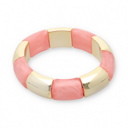 Resin armbanden Gold-pink
