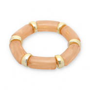 Resin armbanden Gold-terracotta rose