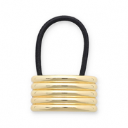 Haaraccessoires haarelastiek met metaal Gold-black