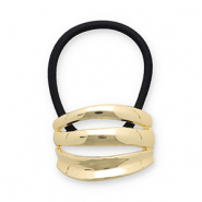 Haaraccessoires haarelastiek met metaal Gold-black