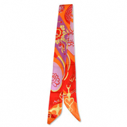 Bandana sjaal met bloem Orange-lilac-red