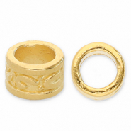 Kralen DQ metaal tube Goud (nikkelvrij)