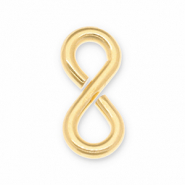 Onderdelen DQ Eco-brass&reg; metaal buigring "8" Goud (nikkelvrij)