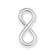 Onderdelen DQ Eco-brass&reg; metaal buigring "8" Antiek zilver (nikkelvrij)
