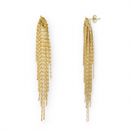 Roestvrij stalen (RVS) Stainless steel oorbellen / oorstekers Gold