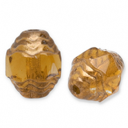 Czech kralen FPB ovaal 7x6mm Topaz