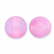 6 mm acryl kralen met glitter Lilac pink-turquoise
