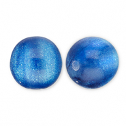 8 mm acryl kralen met glitter Blue-turquoise