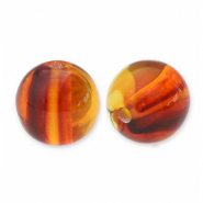 Resin kralen 14mm Topaz brown
