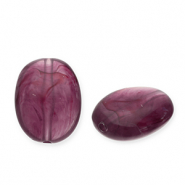 Acryl kralen ovaal Aubergine