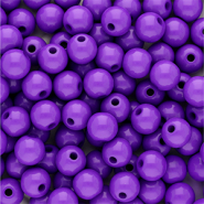 6 mm acryl kralen shiny Dark purple