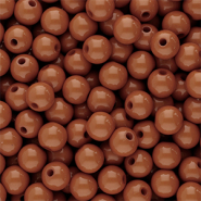 6 mm acryl kralen shiny Dark cognac brown