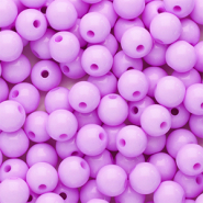 6 mm acryl kralen shiny Lilac pink