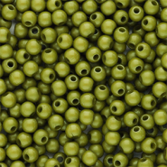 4 mm acryl kralen shiny Olive green