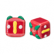 Glaskralen cadeau Red-green