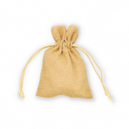 Sieraad zakje met glitter Gold