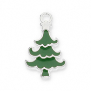 Bedels DQ metaal kerstboom Antiek zilver-dark green (Nikkelvrij)