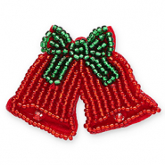 Broches kerstklokken Red-green