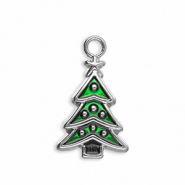 Bedels metaal kerstboom Silver-green