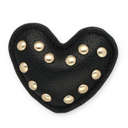 Statement hangers met studs hart Black-gold