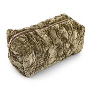 BY31&reg; Etui velvet met gestikte cirkels Olive brown