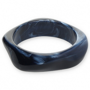 Resin armbanden bangle Dark blue-white