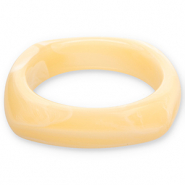 Resin armbanden bangle Vanilla yellow-white