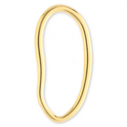 Roestvrij stalen (RVS) Stainless steel onderdelen tussenstuk ovaal Gold