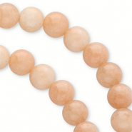 Natuursteen kralen marmer en calciet 6mm Peach-white