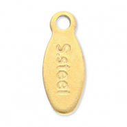 Roestvrij stalen (RVS) Stainless steel onderdelen end tag "S.steel" Gold