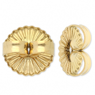 Roestvrij stalen (RVS) stainless steel onderdelen oorbellen stoppers Gold