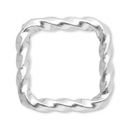 Roestvrij stalen (RVS) stainless steel onderdelen tussenstuk vierkant Silver