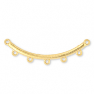Roestvrij stalen (RVS) Stainless steel onderdelen tussenstuk boog met 5 oogjes Gold