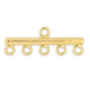 Roestvrij stalen (RVS) Stainless steel onderdelen hangers met 5 oogjes Gold