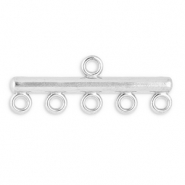 Roestvrij stalen (RVS) Stainless steel onderdelen hangers met 5 oogjes Silver
