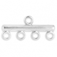 Roestvrij stalen (RVS) Stainless steel onderdelen hangers met 4 oogjes Silver