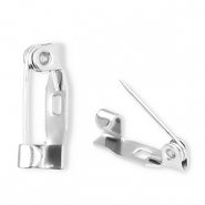 Roestvrij stalen (RVS) stainless steel onderdelen brochespeld Silver