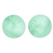 20 mm acryl kralen rond Mint green-marble