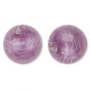 20 mm acryl kralen rond Purple-brown-marble